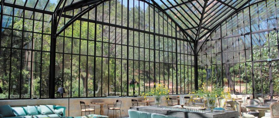 In the conservatory at Domaine de Manville, Les Baux de Provence, France. Golf Planet Holidays.