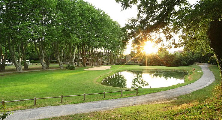 In the grounds at Moulin de Vernegues, Mallemort, Provence. Golf Planet Holidays.