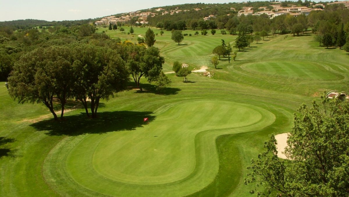 Aerial view at Nimes Vacquerolles Golf Club south of, France. Golf Planet Holidays