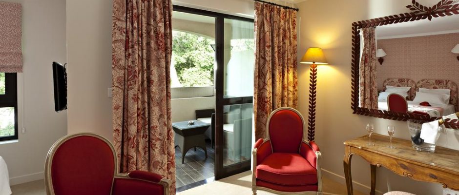 A bedroom at Najeti Golf Hotel de Valescure, Saint Raphael, South of France. Golf Planet Holidays.