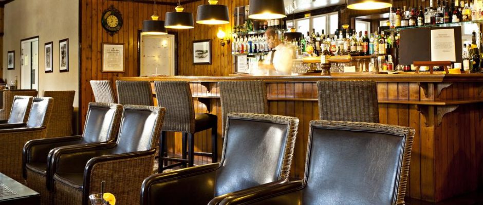 In the bar at Najeti Golf Hotel de Valescure, Saint Raphael, South of France. Golf Planet Holidays.