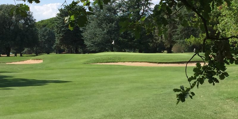 Towards the green at Nimes Campagne Golf Club south of France. Golf Planet Holidays