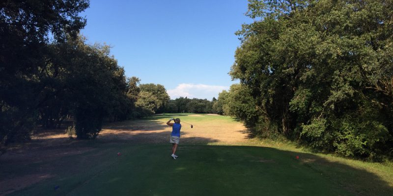On the tee at Nimes Campagne Golf Club south of France. Golf Planet Holidays
