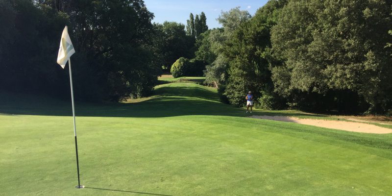 Chipping on at Nimes Campagne Golf Club south of France. Golf Planet Holidays