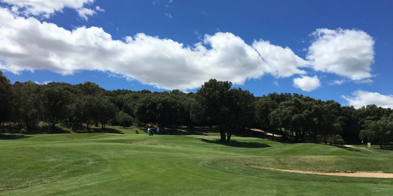 Down the fairway at Nimes Vacquerolles Golf Club south of, France. Golf Planet Holidays