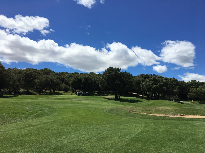 Down the fairway at Nimes Vacquerolles Golf Club south of, France. Golf Planet Holidays