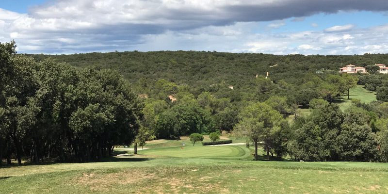 Down the fairway at Nimes Vacquerolles Golf Club south of, France. Golf Planet Holidays