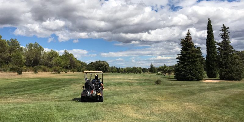 On the course at Nimes Vacquerolles Golf Club south of, France. Golf Planet Holidays