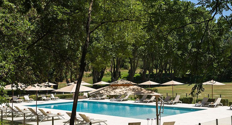 The pool at Moulin de Vernegues, Mallemort, Provence. Golf Planet Holidays.