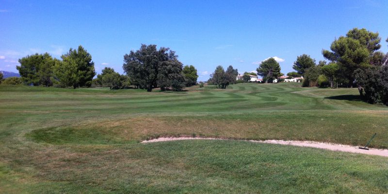 On the fairway at Pont Royal Golf Club, south of France. Golf Planet Holidays