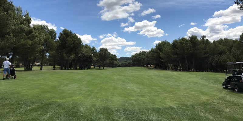 Heading down the fairway at Pont Royal Golf Club, south of France. Golf Planet Holidays