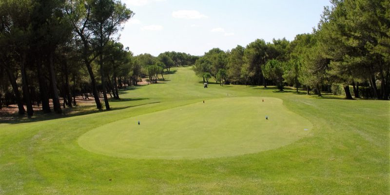 On the tee at Pont Royal Golf Club, south of France. Golf Planet Holidays