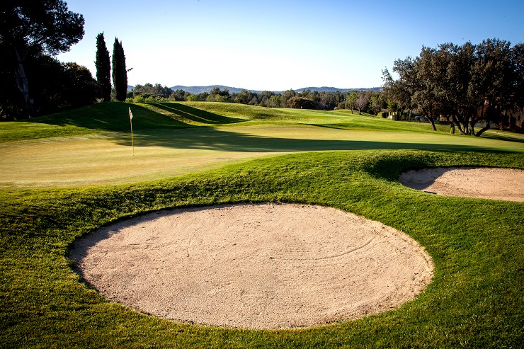 On the green at Pont Royal Golf Club, south of France. Golf Planet Holidays