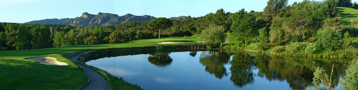 Panorama of St Endreol golf course, South of France