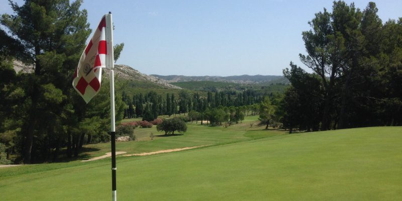 View from the green at Servanes Golf Club, south of France. Golf Planet Holidays