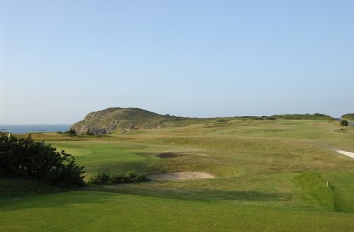 The first tee at Dinard Golf Club, Brittany, France