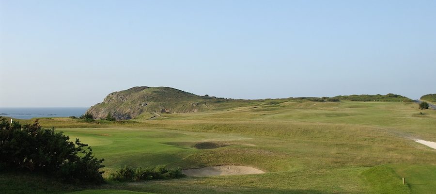 The first tee at Dinard Golf Club, Brittany, France