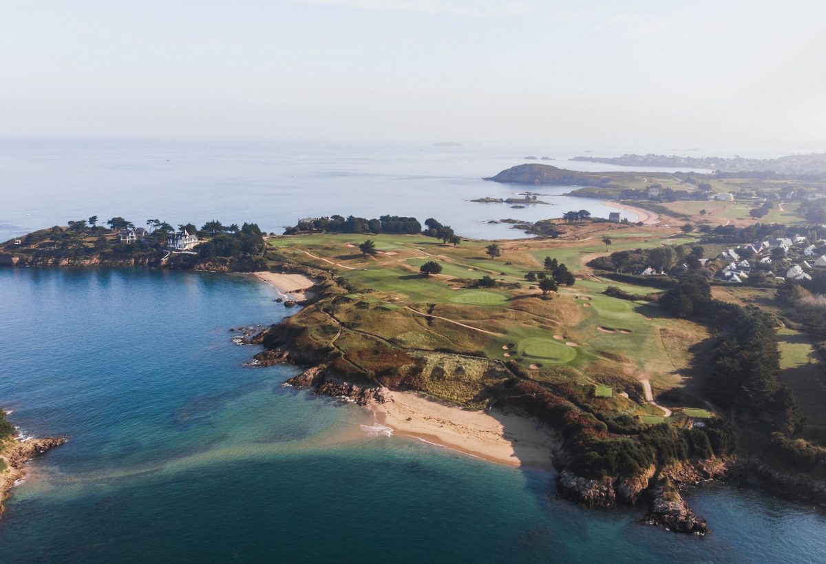 Aerial view of Dinard Golf Club, Northern Brittany, France. Golf Planet Holidays