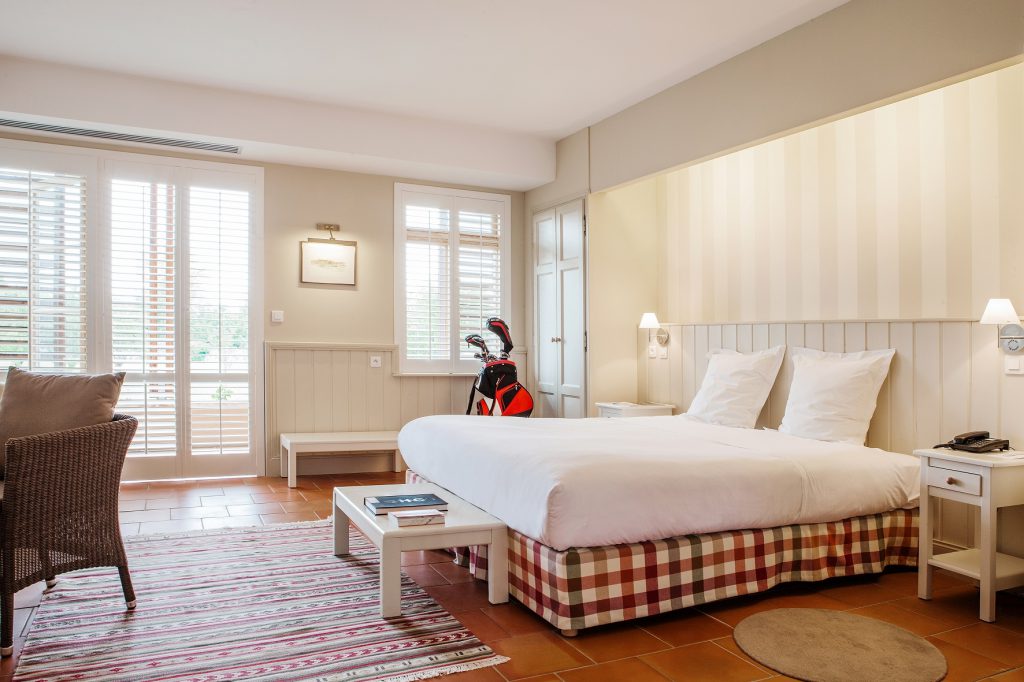 A superior Relais room at Chateau des Vigiers, Dordogne, France. Golf Planet Holidays.