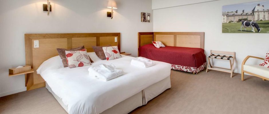 A family room at Domaine des Ormes, near St Malo, Brittany, France. Golf Planet Holidays.