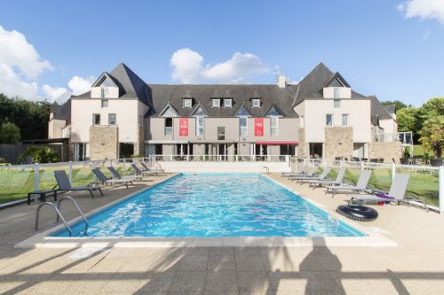 The swimming pool at Domaine des Ormes, near St Malo, Brittany, France. Golf Planet Holidays.