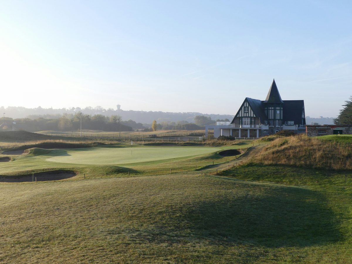 The clubhouse at Granville Golf Club, Normandy, France Golf Planet Holidays.