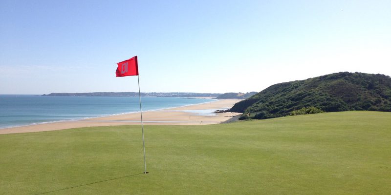 The tenth green at Pleneuf Val Andre Golf Club, Brittany, France. Golf Planet Holidays
