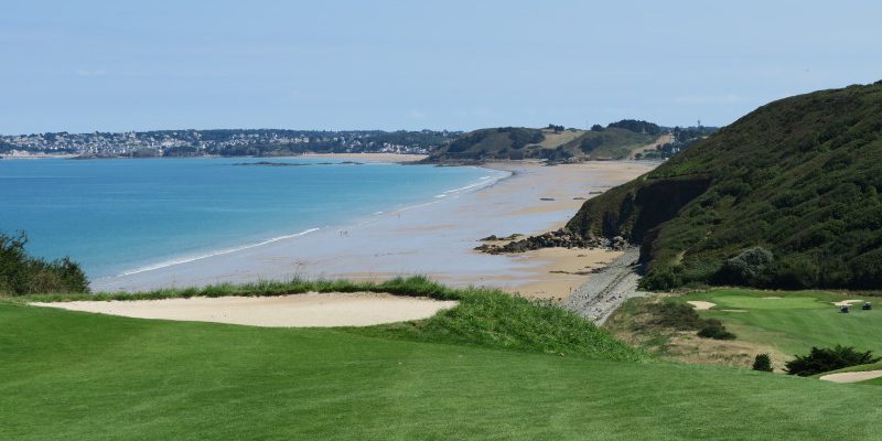 The beach at Pleneuf Val Andre Golf Club, Brittany, France. Golf Planet Holidays