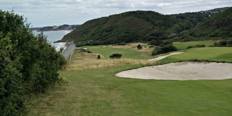 Seaside hole at Pleneuf Val Andre Golf Club, Brittany, France. Golf Planet Holidays