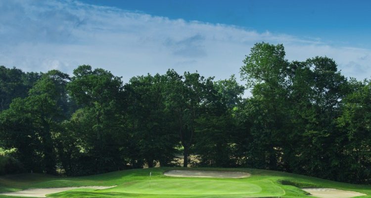 On the green at Saint Malo Golf Club, Brittany, France