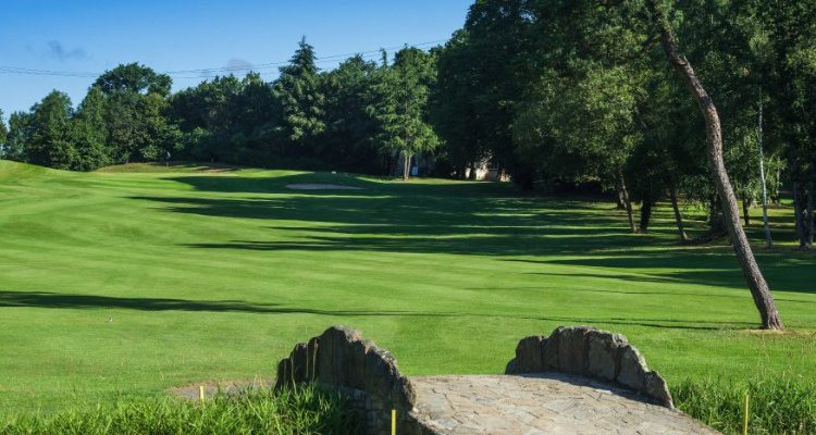 Up the fairway at Saint Malo Golf Club, Brittany, France