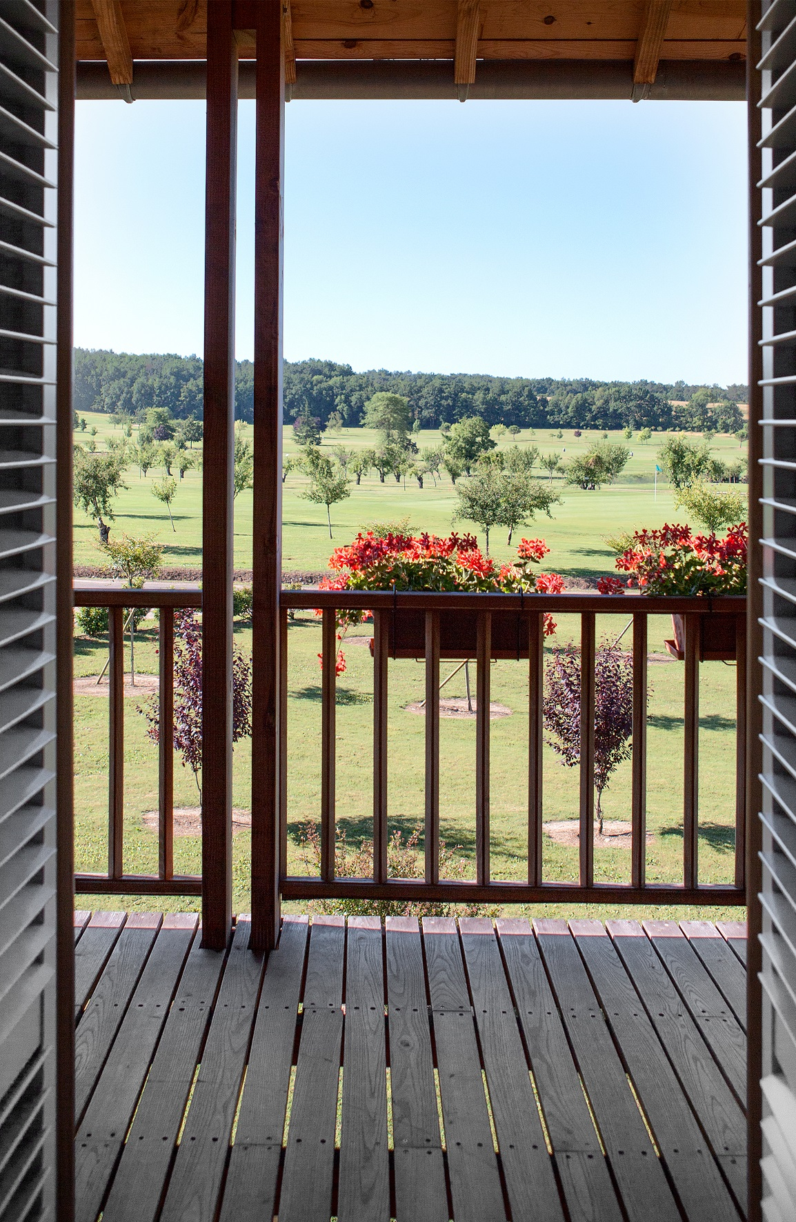 The view from the Relais at Chateau des Vigiers, Dordogne, France. Golf Planet Holidays.