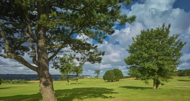 On the links at Dieppe Golf Club, Normandy, France