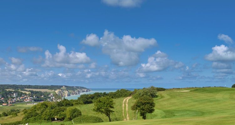 Views out to sea from Dieppe Golf Club, Normandy, France