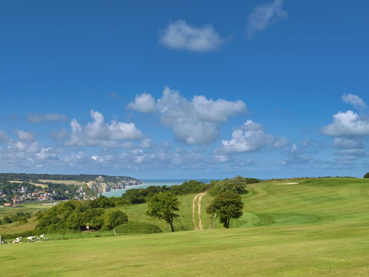 Views out to sea from Dieppe Golf Club, Normandy, France