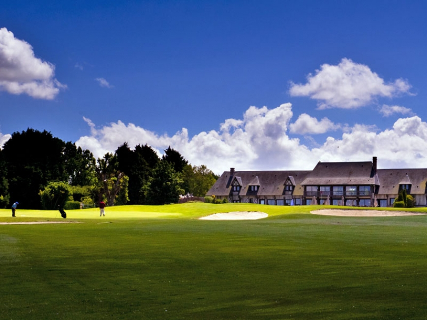 The clubhouse at Saint Gatien Golf Club,, Deauville. Normandy, France. Golf Planet Holidays.