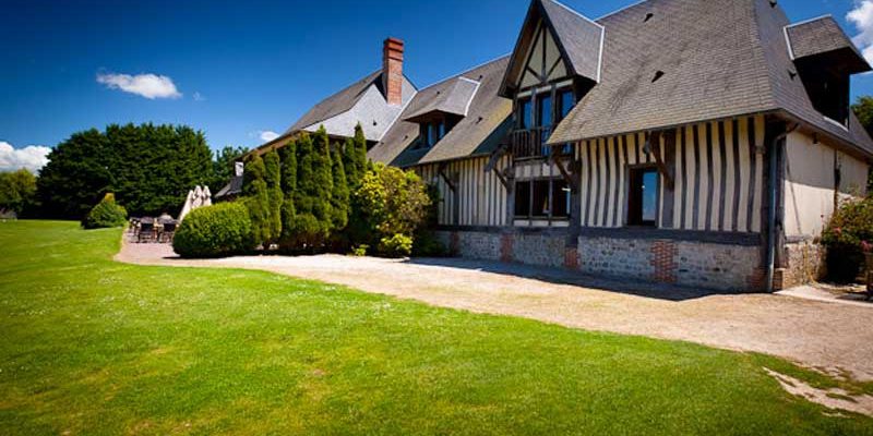 The rustic clubhouse at Saint Gatien Golf Club,, Deauville. Normandy, France. Golf Planet Holidays.