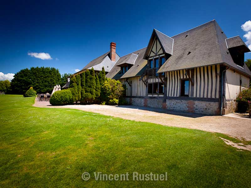 The rustic clubhouse at Saint Gatien Golf Club,, Deauville. Normandy, France. Golf Planet Holidays.