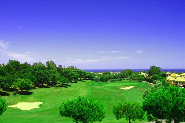 Down to the sea at Almenara Golf Club, Sotogrande, Costa del Sol, Spain. Golf Planet Holidays