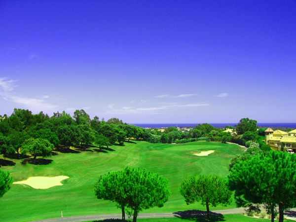 Down to the sea at Almenara Golf Club, Sotogrande, Costa del Sol, Spain. Golf Planet Holidays