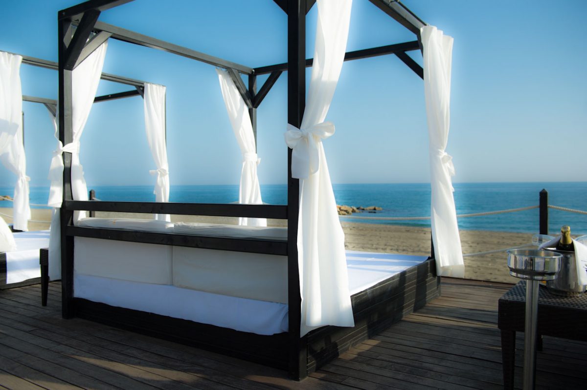 Relax on the beach at Guadalmina Hotel, Marbella, Spain