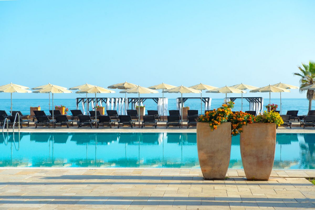 The outdoor pool at Guadalmina Hotel, Marbella, Spain