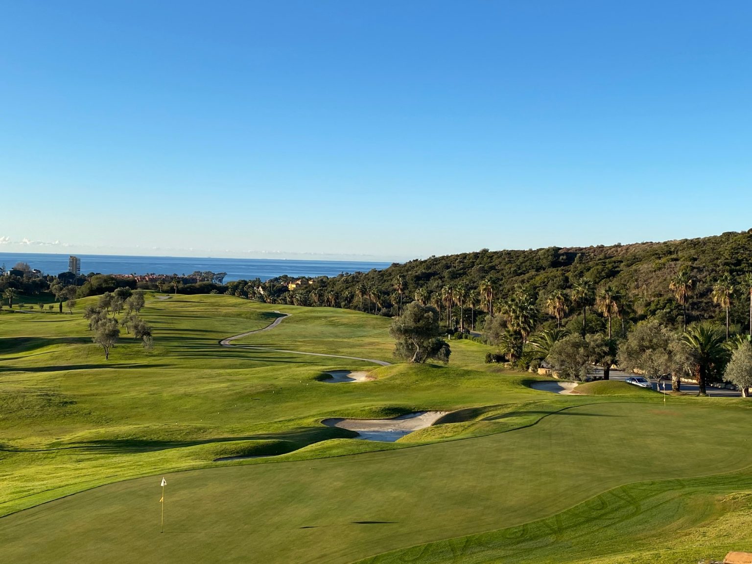 A hilltop view of Marbella Golf and Country Club, Spain