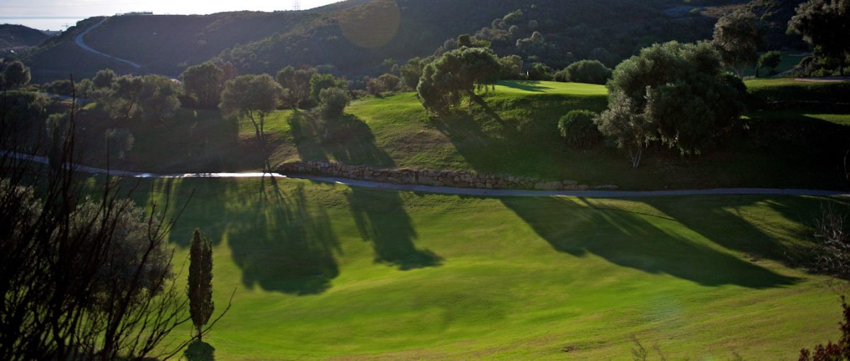 View across a fairway at Marbella Golf and Country Club, Spain