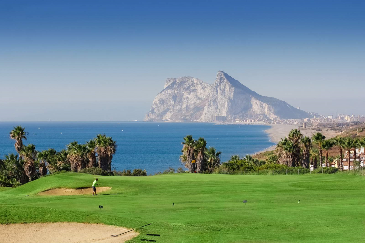 Pitching on at Alcaidesa Links Golf Resort Golf Course, San Roque, Costa del Sol, Spain. Golf Planet Holidays