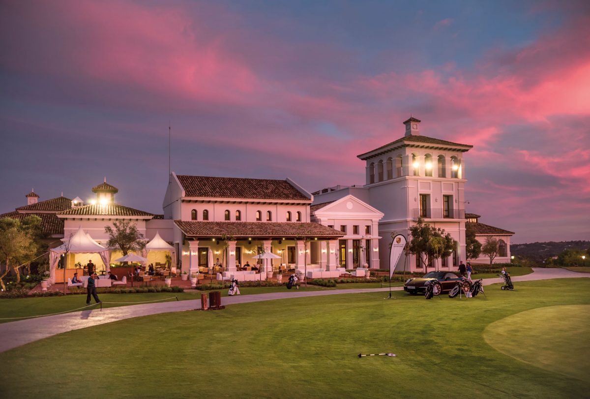 The clubhouse at the stunning La Reserva de Sotogrande Golf Course. Costa del Sol, Spain. Golf Planet Holidays.
