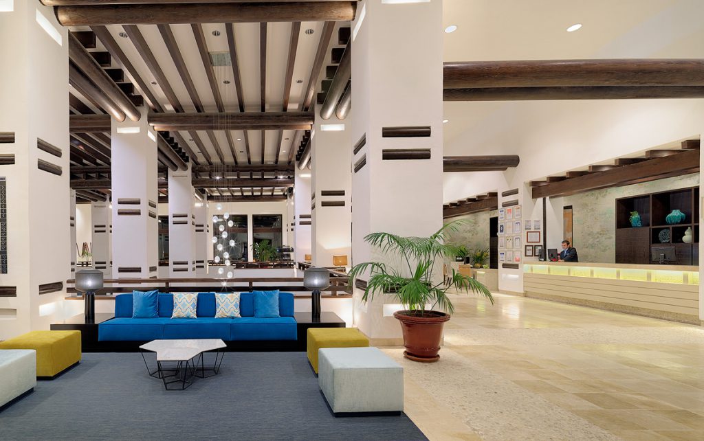 Reception at H!0 Estepona Palace Hotel, Costa del Sol, Spain. Golf Planet Holidays