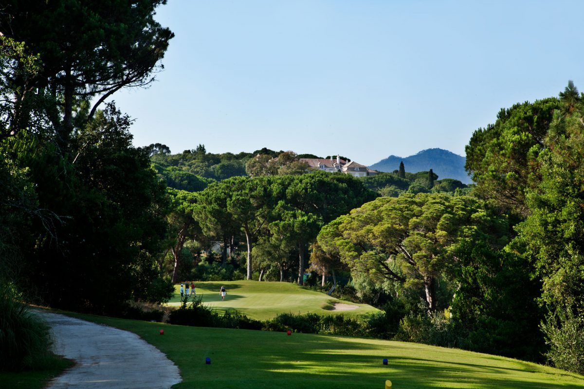 Beautiful fairways at Estoril Golf Club, near Lisbon, Portugal