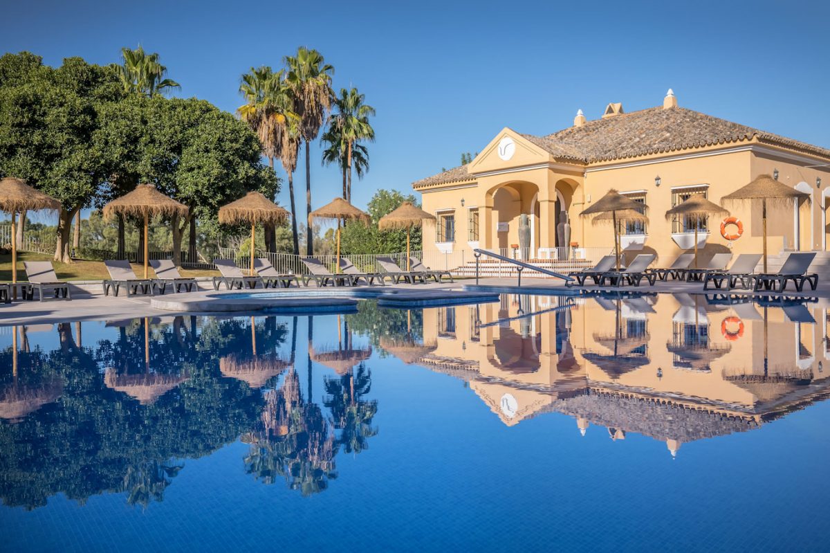 The outdoor swimming pool at Montecastillo Resort Hotel, Jerez, Spain