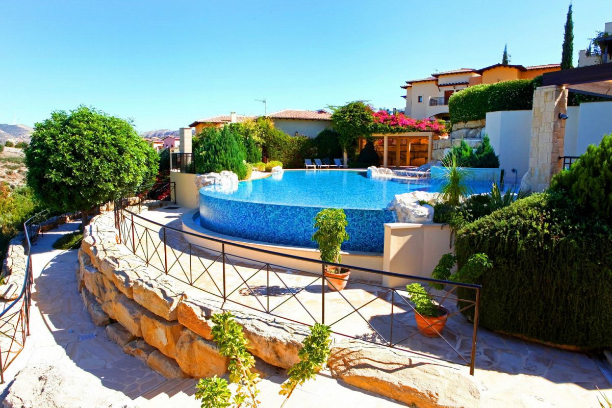 Pool life at Aphrodite Hills Holiday Residences, Paphos, Cyprus